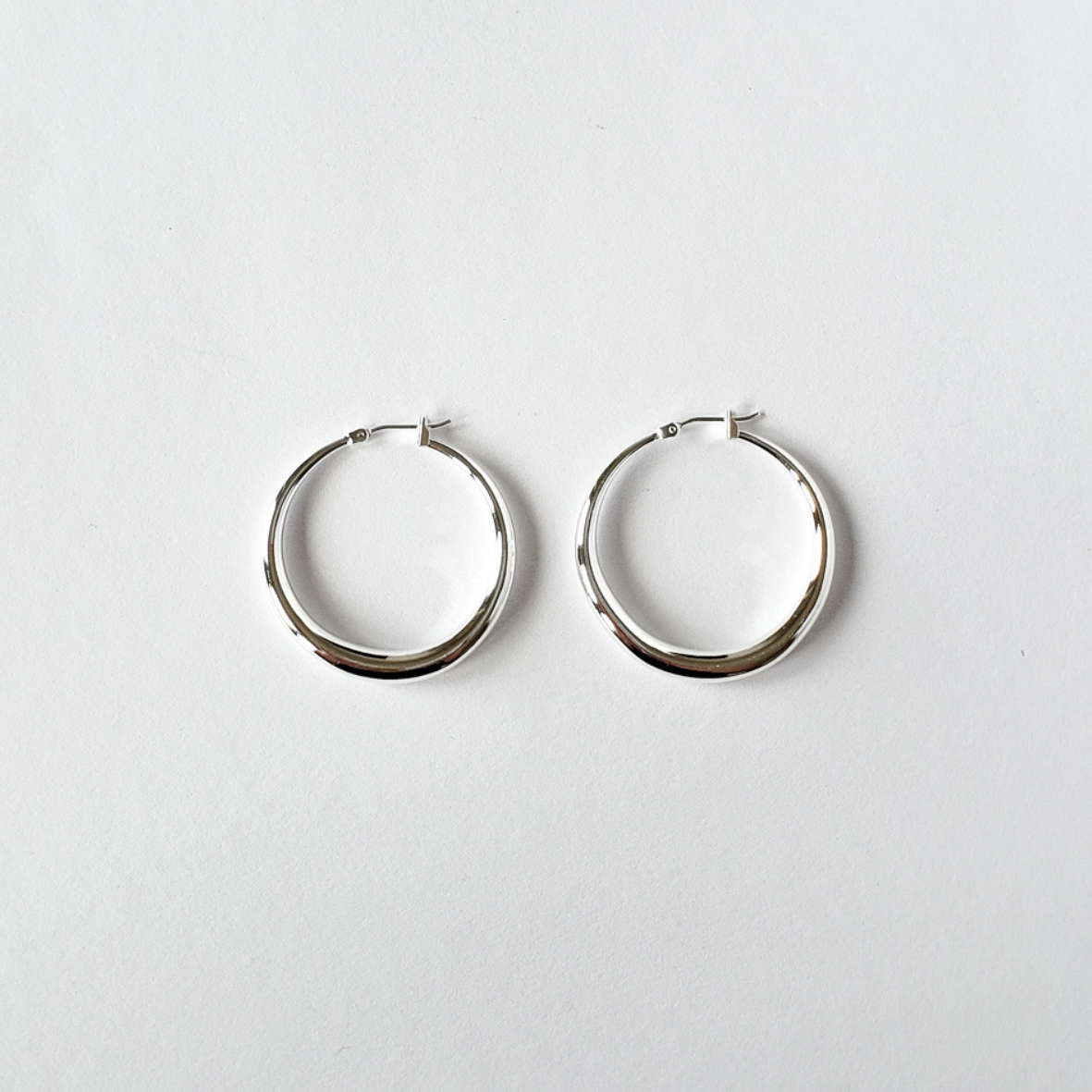 Sophia Silver Clean Hoops