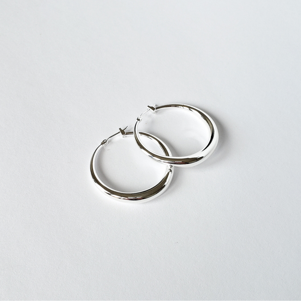 Sophia Silver Clean Hoops