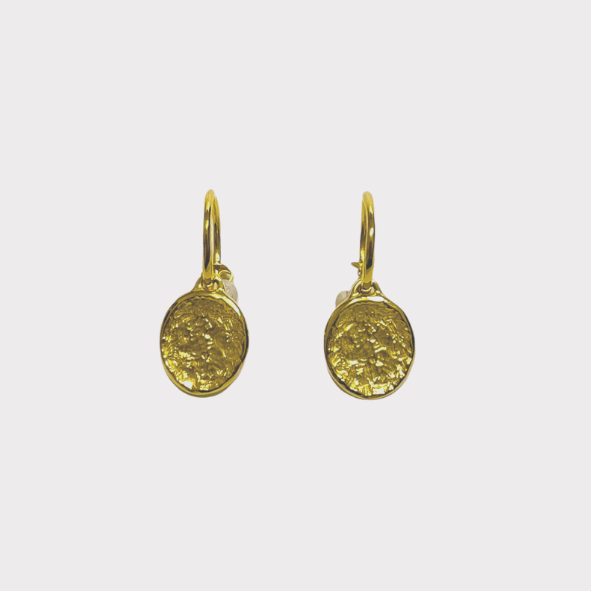 Amalia Gold Charm Hoops