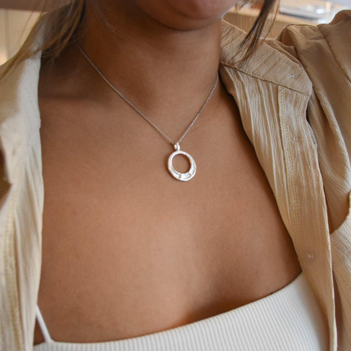 Silver Amalia Organic Pendant