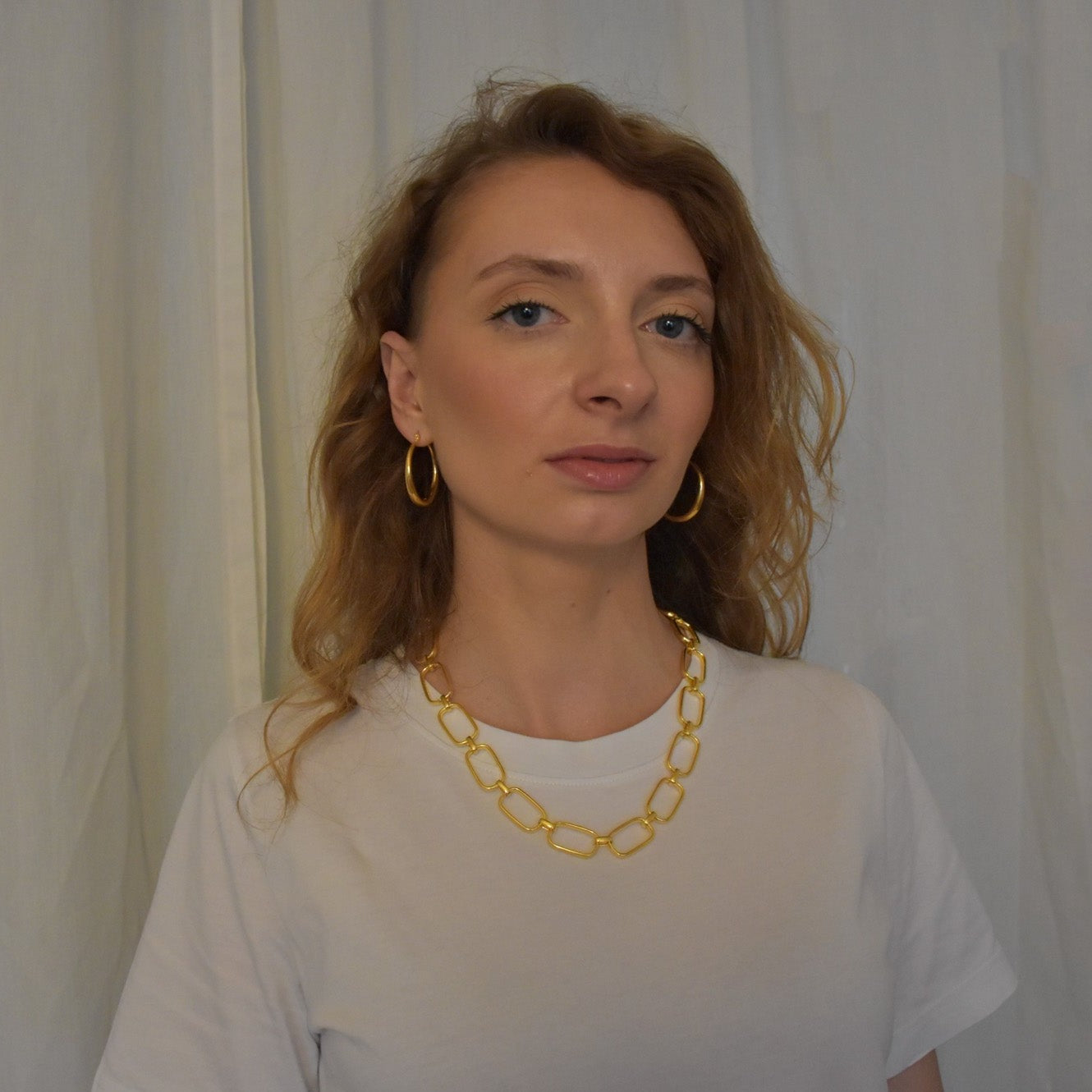 Sophia Gold Clean Hoops