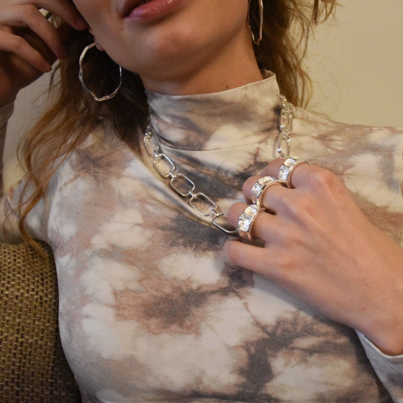 Melissa Silver Square Necklace