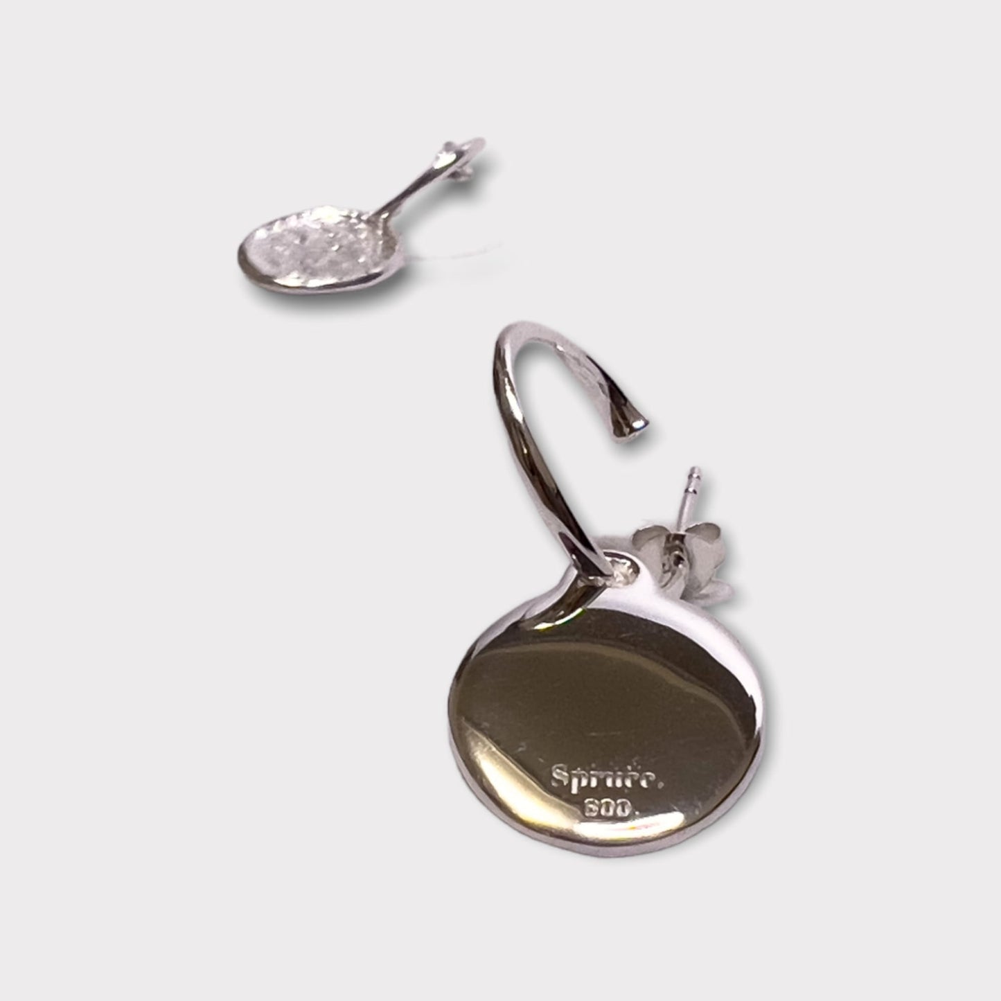 Amalia Silver Charm Hoops