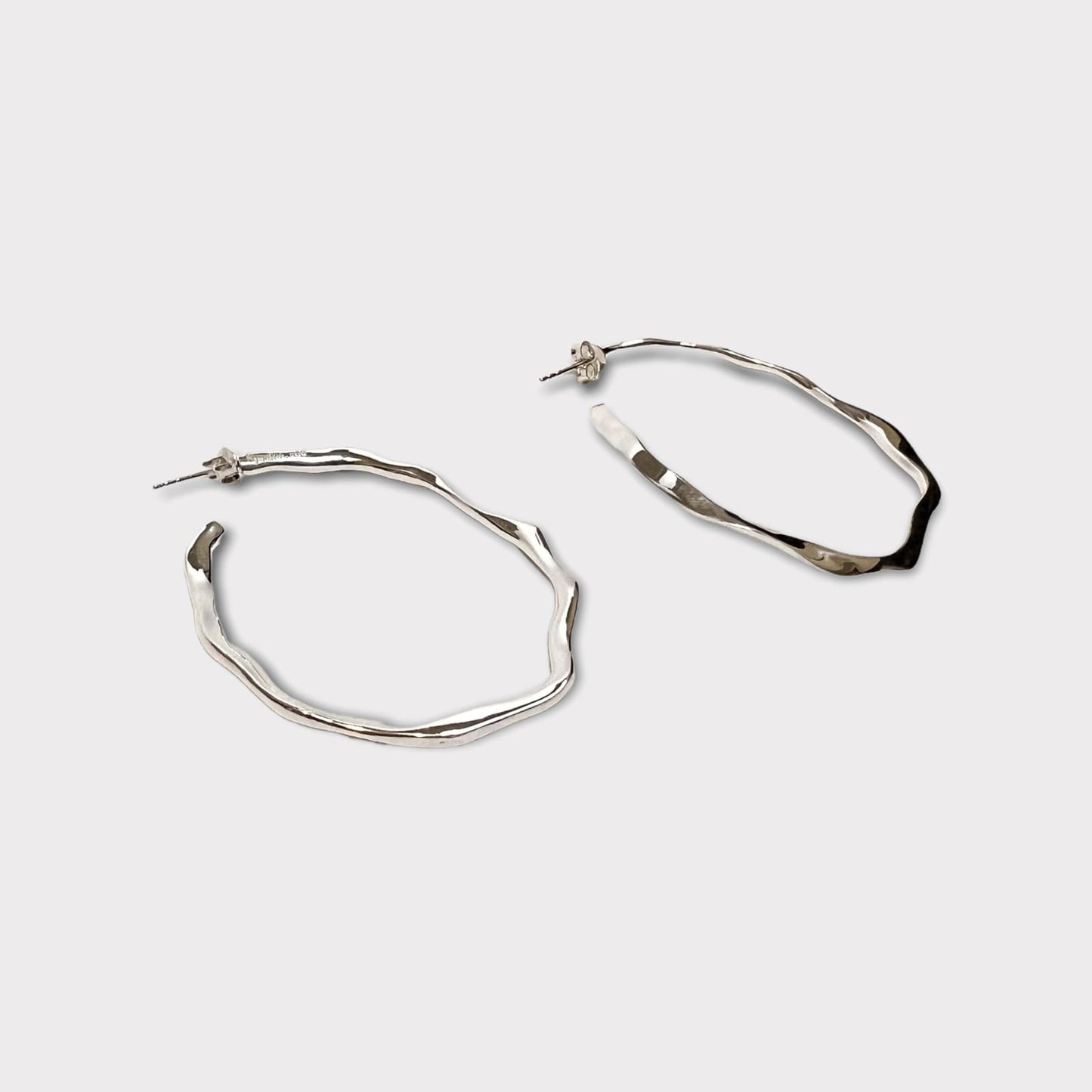 Lisa Silver Wavy Hoops